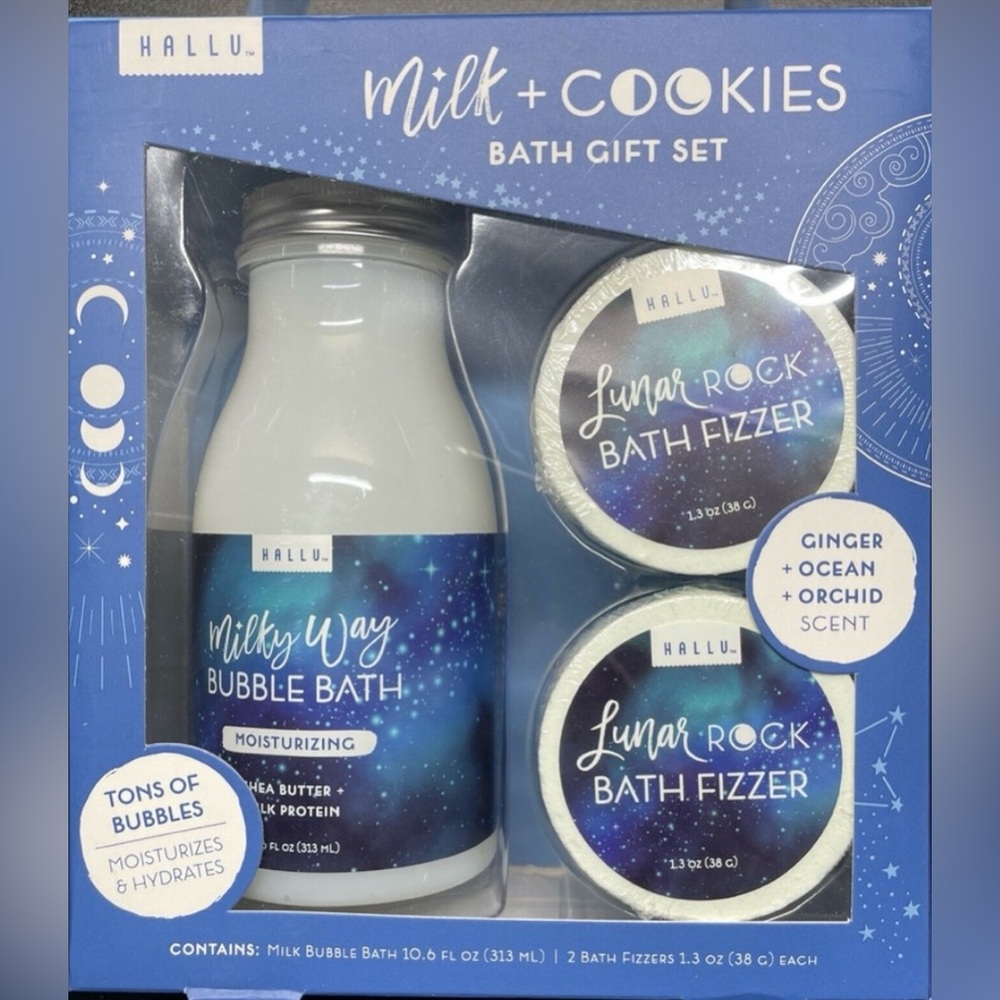 •NIB•Hallu Escape Bath Gift Set- Milk + Cookies